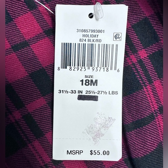 RALPH LAUREN Baby Girls Plaid Cotton Twill Shirtdress SIZE 18months - Picture 10 of 10